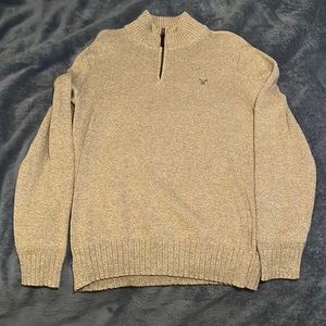 EUC Beige American Eagle Zip Turtle Neck size Medium